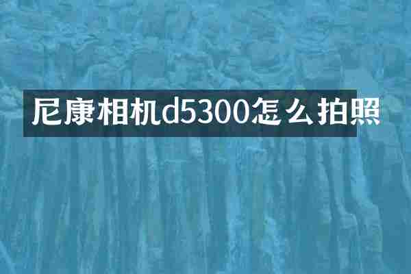 尼康相机d5300怎么拍照