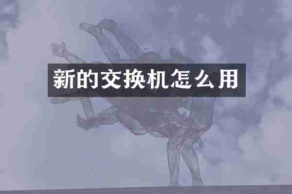 新的交换机怎么用