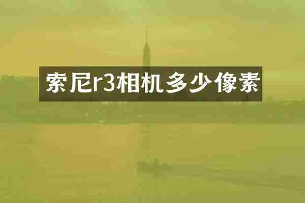 索尼r3相机多少像素