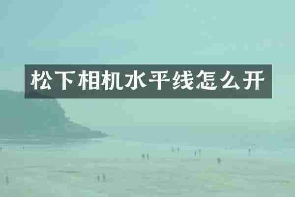 松下相机水平线怎么开