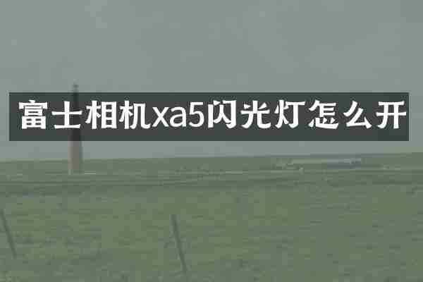 富士相机xa5闪光灯怎么开