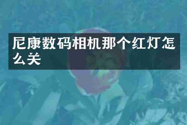 尼康数码相机那个红灯怎么关