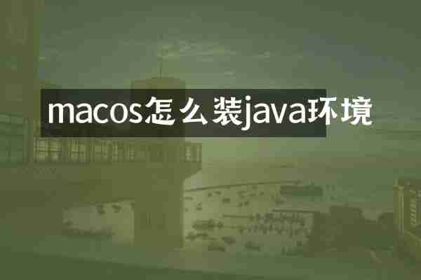 macos怎么装java环境