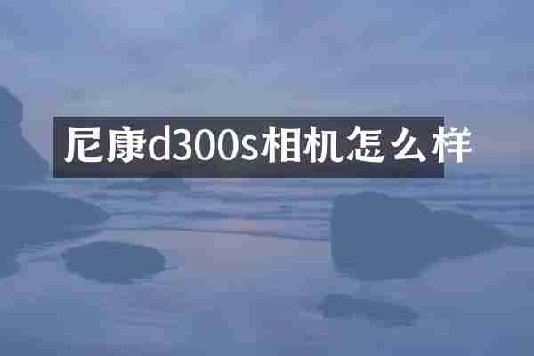 尼康d300s相机怎么样