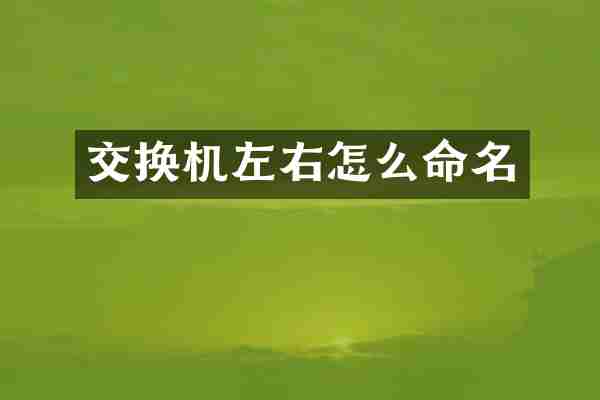交换机左右怎么命名