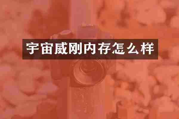 宇宙威刚内存怎么样