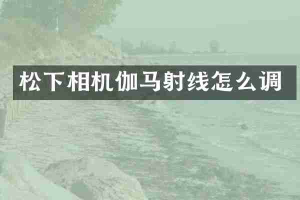 松下相机伽马射线怎么调