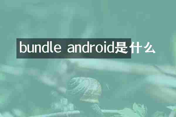 bundle android是什么