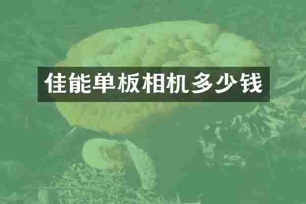 佳能单板相机多少钱