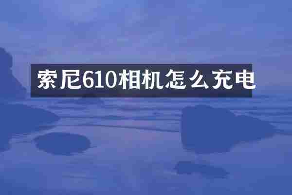 索尼610相机怎么充电