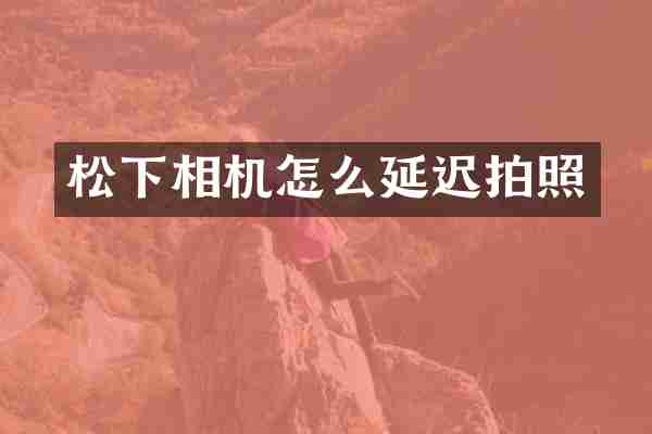 松下相机怎么延迟拍照
