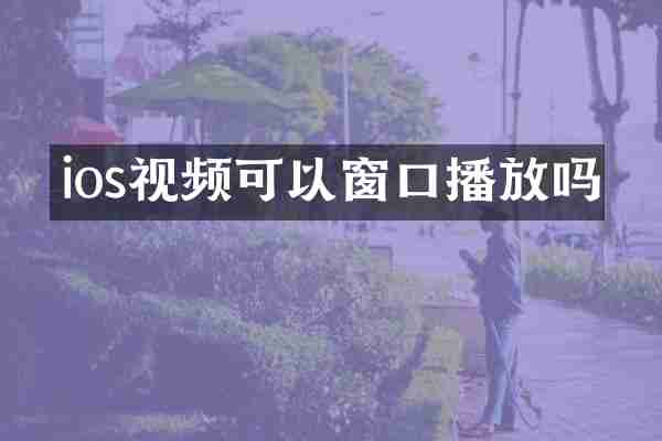 ios视频可以窗口播放吗