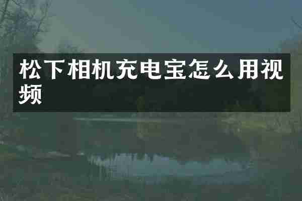 松下相机充电宝怎么用视频