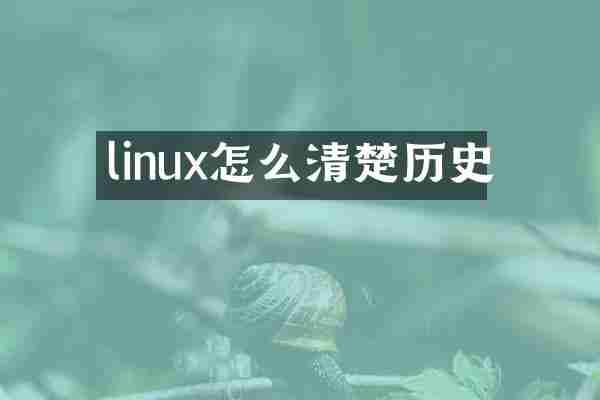 linux怎么清楚历史