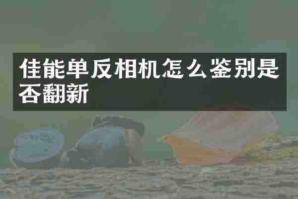佳能单反相机怎么鉴别是否翻新