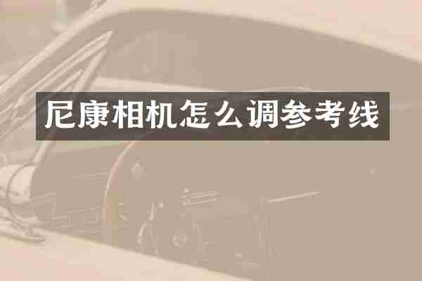 尼康相机怎么调参考线