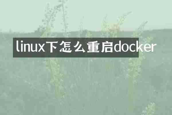 linux下怎么重启docker