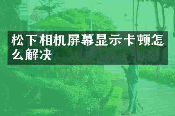 松下相机屏幕显示卡顿怎么解决