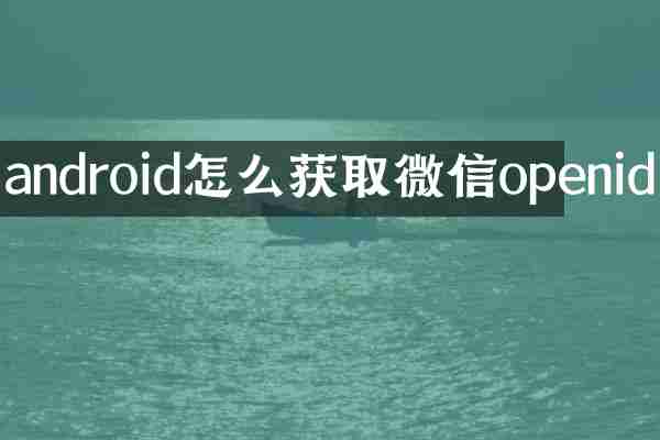 android怎么获取微信openid