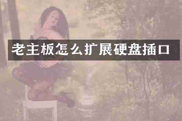 老主板怎么扩展硬盘插口