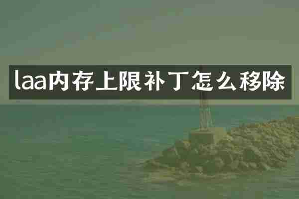 laa内存上限补丁怎么移除