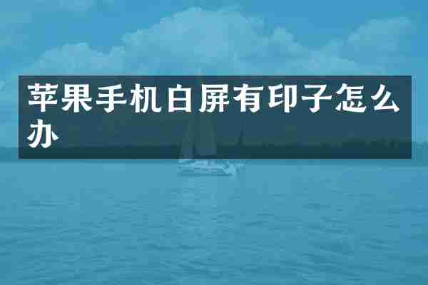 苹果手机白屏有印子怎么办