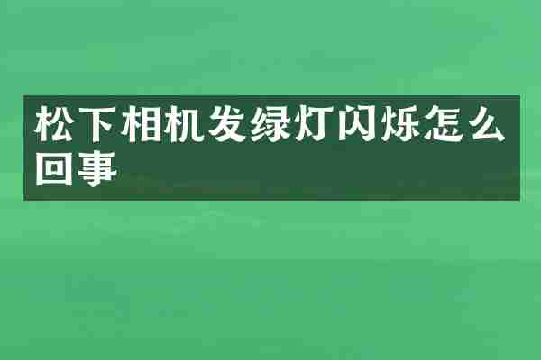 松下相机发绿灯闪烁怎么回事