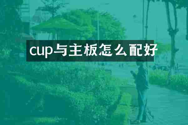 cup与主板怎么配好