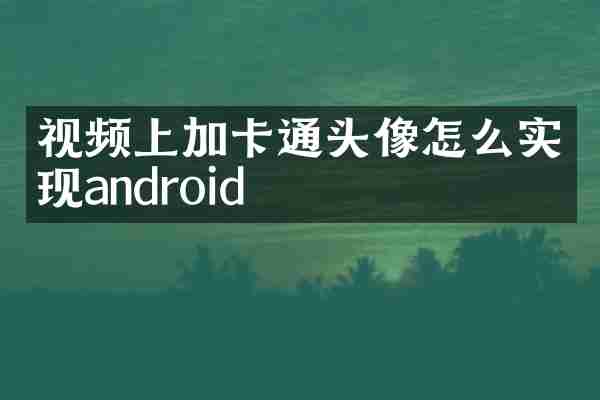 视频上加卡通头像怎么实现android
