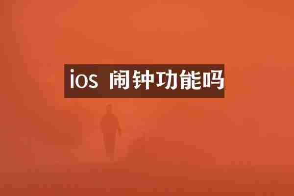 ios 闹钟功能吗