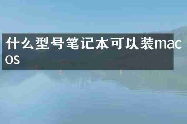 什么型号笔记本可以装macos
