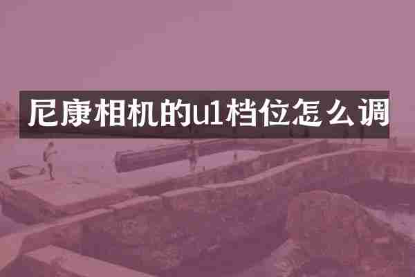 尼康相机的u1档位怎么调