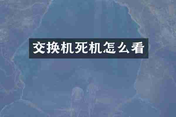 交换机死机怎么看