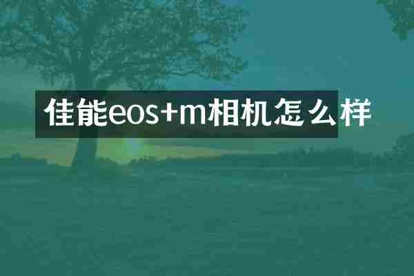 佳能eos+m相机怎么样