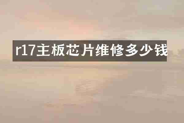 r17主板芯片维修多少钱