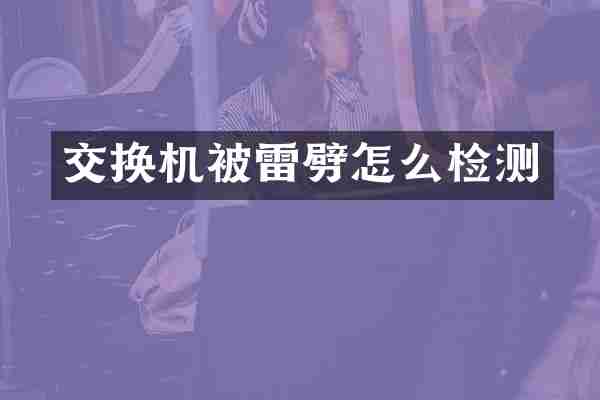 交换机被雷劈怎么检测
