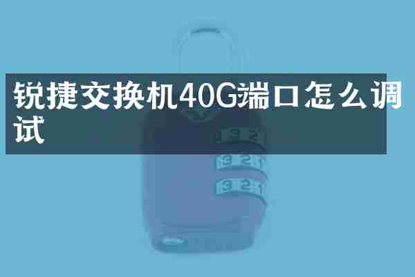 锐捷交换机40G端口怎么调试