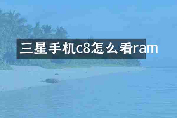 三星手机c8怎么看ram