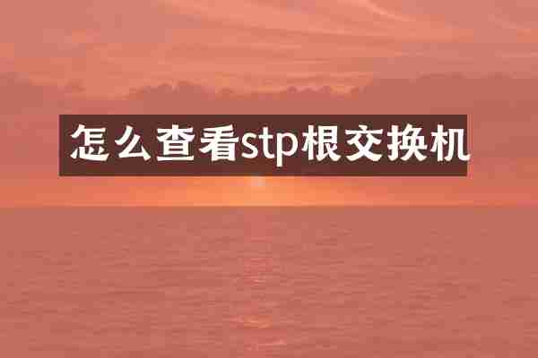 怎么查看stp根交换机
