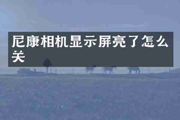 尼康相机显示屏亮了怎么关
