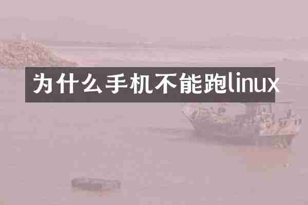 为什么手机不能跑linux