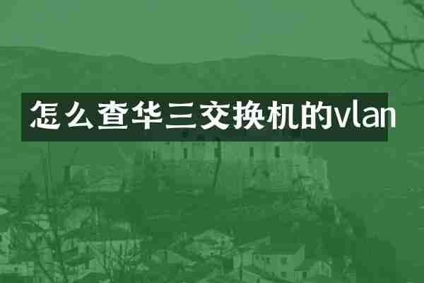 怎么查华三交换机的vlan