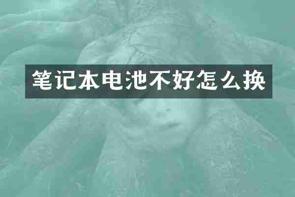 笔记本电池不好怎么换