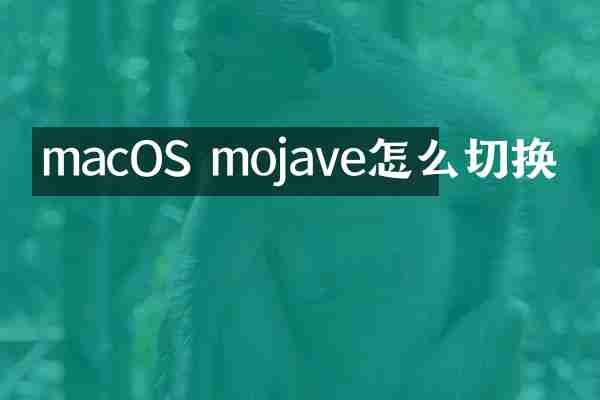 macOS mojave怎么切换