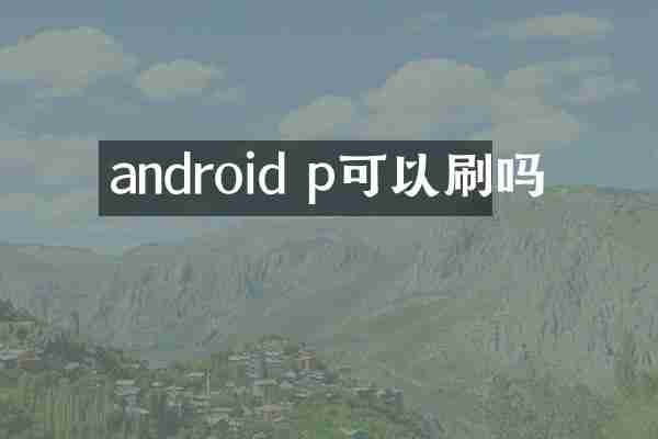 android p可以刷吗