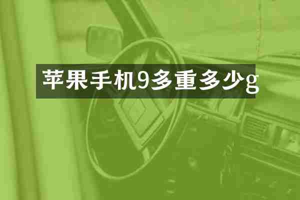 苹果手机9多重多少g