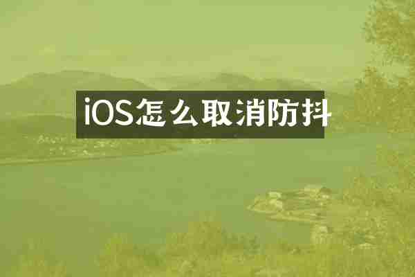 iOS怎么取消防抖