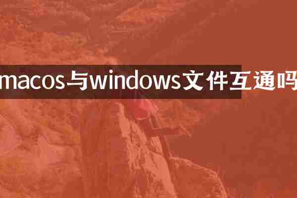 macos与windows文件互通吗