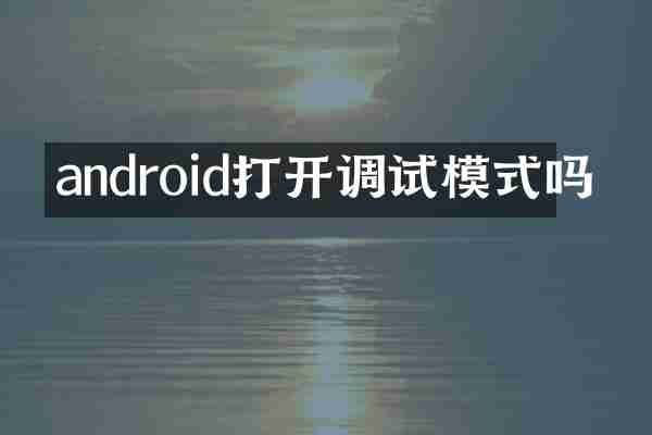 android打开调试模式吗