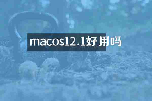 macos12.1好用吗